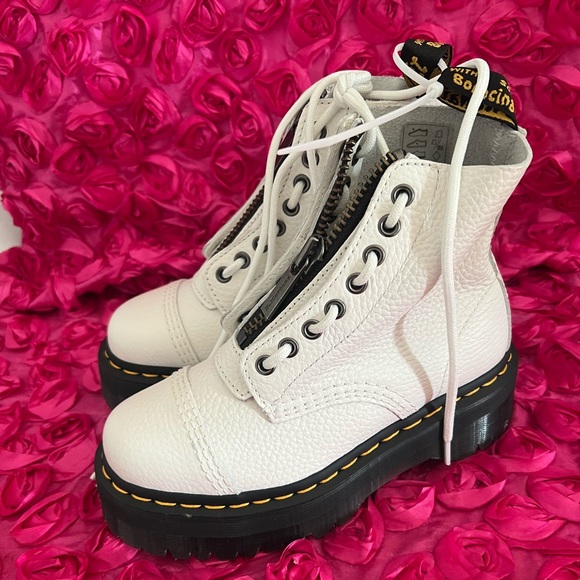 SINCLAIR MILLED NAPPA LEATHER PLATFORM BOOTS - Picture 3 of 13